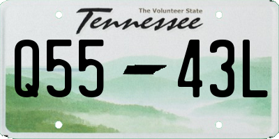 TN license plate Q5543L