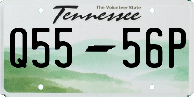 TN license plate Q5556P