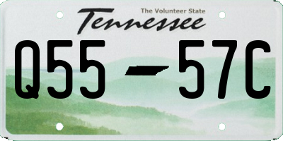 TN license plate Q5557C