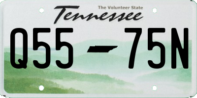 TN license plate Q5575N