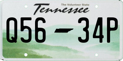 TN license plate Q5634P