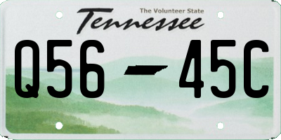 TN license plate Q5645C