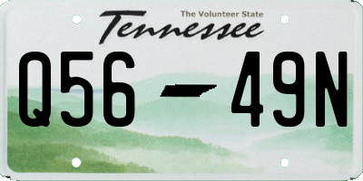 TN license plate Q5649N