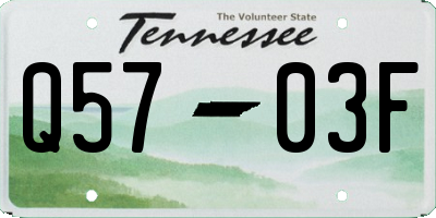 TN license plate Q5703F