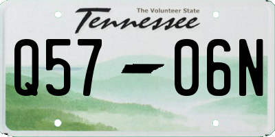 TN license plate Q5706N