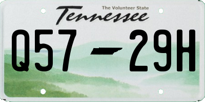 TN license plate Q5729H