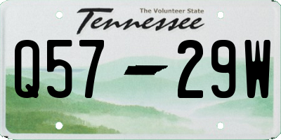 TN license plate Q5729W