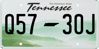 TN license plate Q5730J