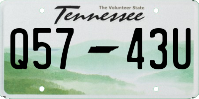 TN license plate Q5743U