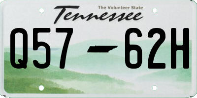 TN license plate Q5762H