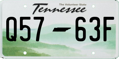 TN license plate Q5763F