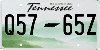 TN license plate Q5765Z