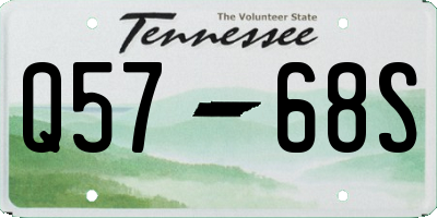TN license plate Q5768S
