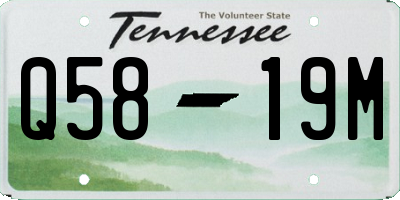 TN license plate Q5819M