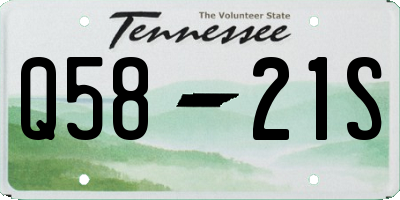 TN license plate Q5821S
