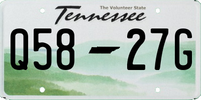 TN license plate Q5827G