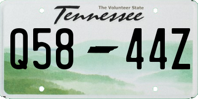 TN license plate Q5844Z