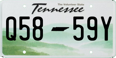 TN license plate Q5859Y