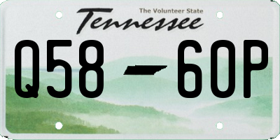 TN license plate Q5860P