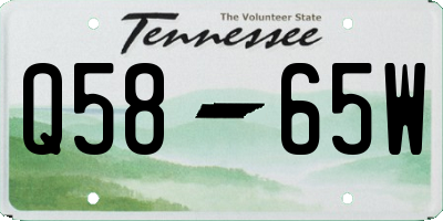 TN license plate Q5865W