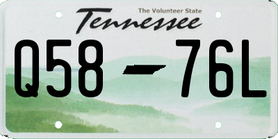TN license plate Q5876L