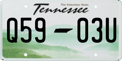 TN license plate Q5903U