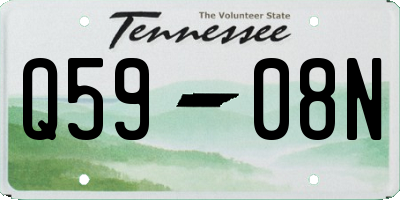 TN license plate Q5908N