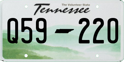 TN license plate Q5922O
