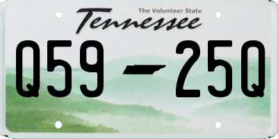 TN license plate Q5925Q