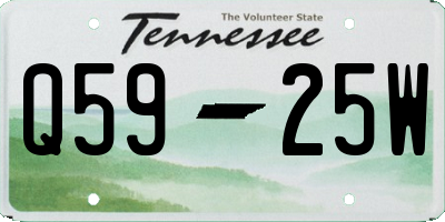 TN license plate Q5925W