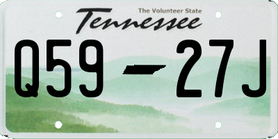 TN license plate Q5927J