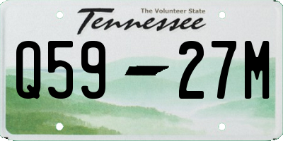 TN license plate Q5927M