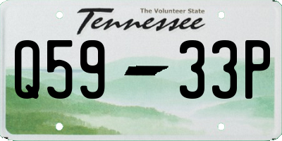 TN license plate Q5933P