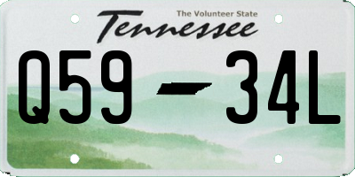 TN license plate Q5934L