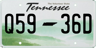 TN license plate Q5936D