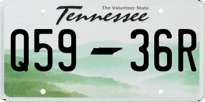 TN license plate Q5936R