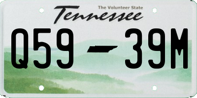 TN license plate Q5939M