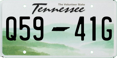 TN license plate Q5941G