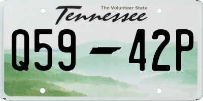 TN license plate Q5942P