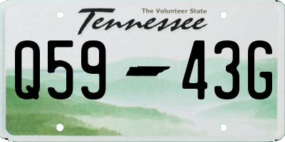 TN license plate Q5943G