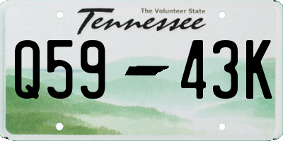 TN license plate Q5943K