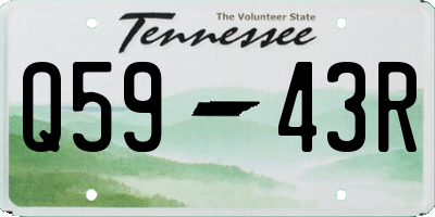 TN license plate Q5943R