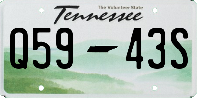 TN license plate Q5943S
