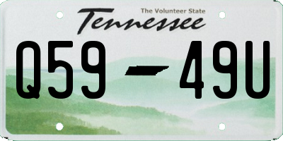 TN license plate Q5949U