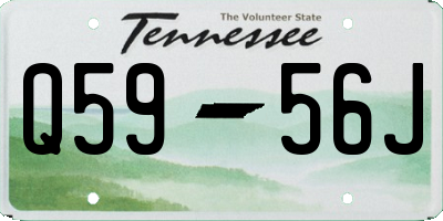 TN license plate Q5956J