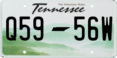 TN license plate Q5956W