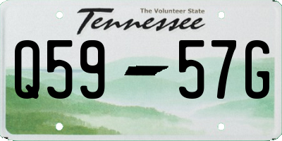 TN license plate Q5957G