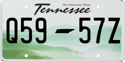 TN license plate Q5957Z