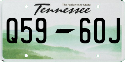 TN license plate Q5960J