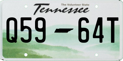 TN license plate Q5964T